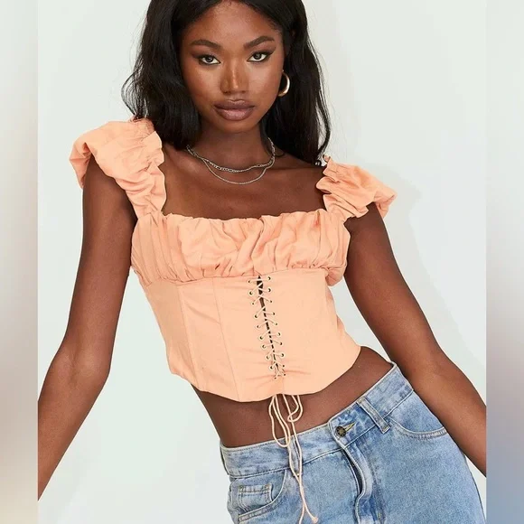 ISO Princess Polly Harry Top Orange - Picture 1 of 1